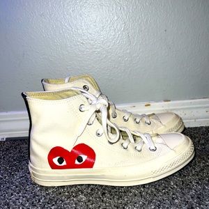 Comme de garçon play high top converse